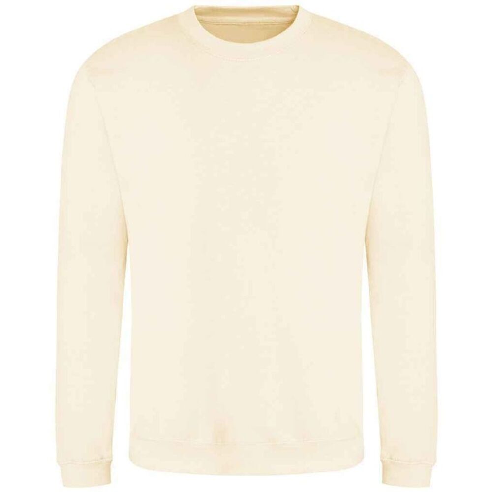 AWDis Just Hoods AWDis Unisex Crew Neck Plain Sweatshirt (280 GSM) / Cream